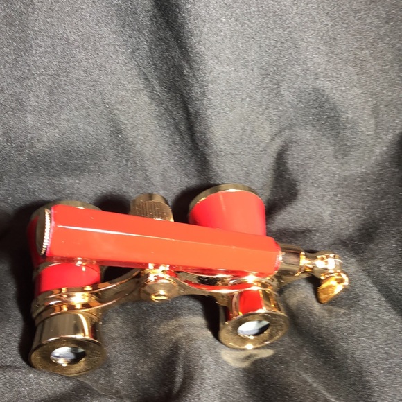 NIB theater glasses 3x25 Red and Gold foldable handle - Picture 2 of 6